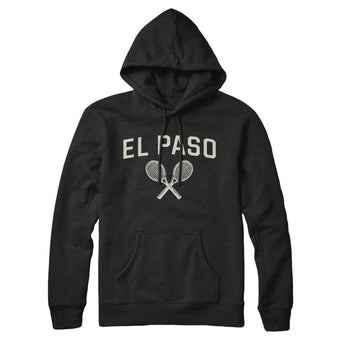 El Paso Tennis Hoodie-Black-Allegiant Goods Co. Vintage Sports Apparel