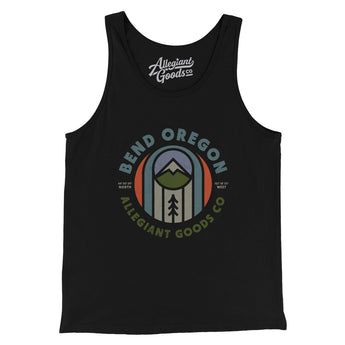 Bend Oregon Retro Badge Men/Unisex Tank Top-Black-Allegiant Goods Co. Vintage Sports Apparel