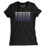 Manhattan Repeat Women's T-Shirt-Black-Allegiant Goods Co. Vintage Sports Apparel