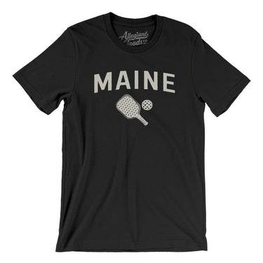 Maine Pickleball Men/Unisex T-Shirt-Black-Allegiant Goods Co. Vintage Sports Apparel