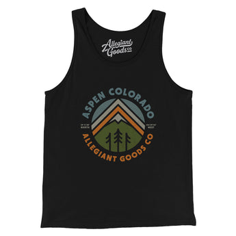 Aspen Colorado Retro Badge Men/Unisex Tank Top-Allegiant Goods Co. Vintage Sports Apparel
