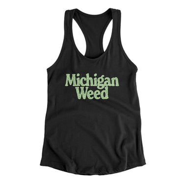 Michigan Weed Women's Racerback Tank-Allegiant Goods Co. Vintage Sports Apparel