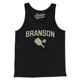 Branson Pickleball Men/Unisex Tank Top-Black-Allegiant Goods Co. Vintage Sports Apparel