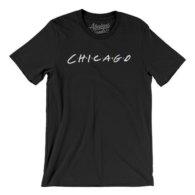 Chicago Friends Men/Unisex T-Shirt-Black-Allegiant Goods Co. Vintage Sports Apparel