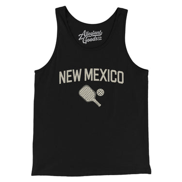 New Mexico Pickleball Men/Unisex Tank Top-Black-Allegiant Goods Co. Vintage Sports Apparel
