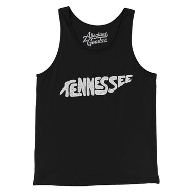 Tennessee State Shape Text Men/Unisex Tank Top-Allegiant Goods Co. Vintage Sports Apparel