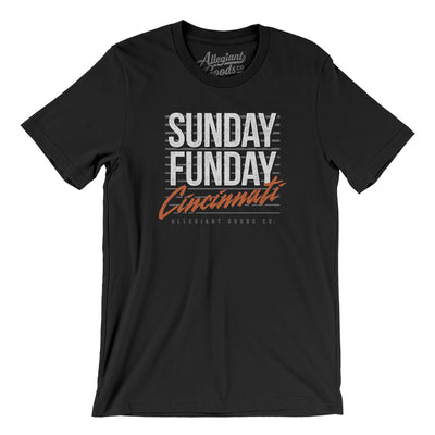 Sunday Funday Cincinnati Men/Unisex T-Shirt-Black-Allegiant Goods Co. Vintage Sports Apparel