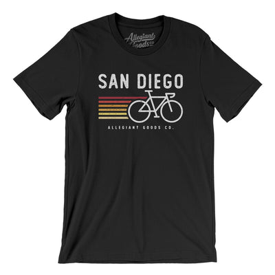 San Diego Cycling Men/Unisex T-Shirt-Black-Allegiant Goods Co. Vintage Sports Apparel