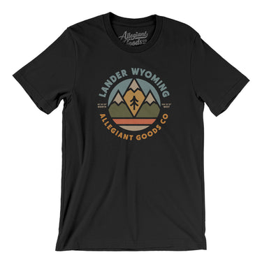 Lander Wyoming Retro Badge Men/Unisex T-Shirt-Allegiant Goods Co. Vintage Sports Apparel