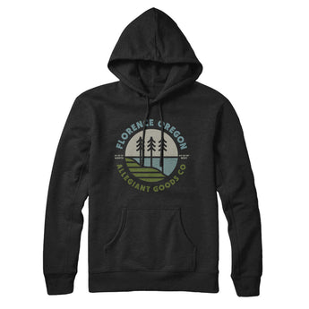 Florence Oregon Retro Badge Hoodie-Allegiant Goods Co. Vintage Sports Apparel