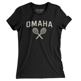 Omaha Tennis Women's T-Shirt-Black-Allegiant Goods Co. Vintage Sports Apparel