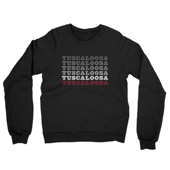Tuscaloosa Repeat Midweight French Terry Crewneck Sweatshirt-Black-Allegiant Goods Co. Vintage Sports Apparel