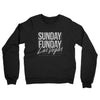 Sunday Funday Las Vegas Midweight French Terry Crewneck Sweatshirt-Black-Allegiant Goods Co. Vintage Sports Apparel