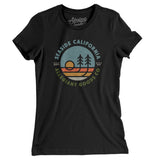 Seaside California Retro Badge Women's T-Shirt-Black-Allegiant Goods Co. Vintage Sports Apparel