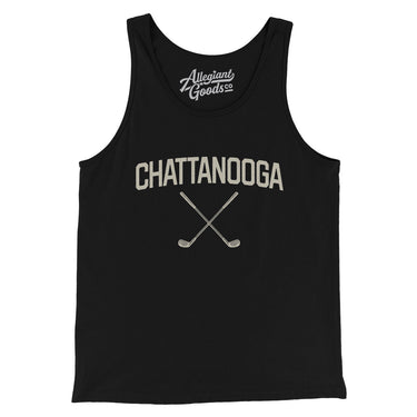 Chattanooga Golf Men/Unisex Tank Top-Black-Allegiant Goods Co. Vintage Sports Apparel