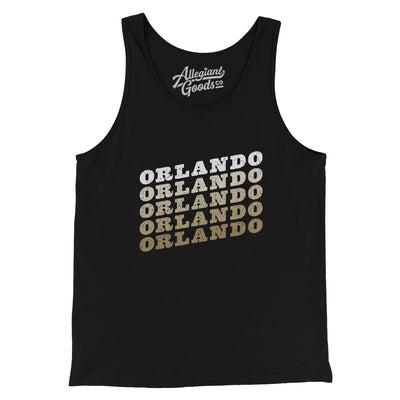 Orlando Vintage Repeat Men/Unisex Tank Top-Black-Allegiant Goods Co. Vintage Sports Apparel