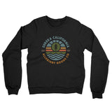 Eureka California Retro Badge Midweight French Terry Crewneck Sweatshirt-Black-Allegiant Goods Co. Vintage Sports Apparel