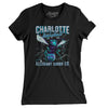 Charlotte Basketball Throwback Mascot Women's T-Shirt-Black-Allegiant Goods Co. Vintage Sports Apparel