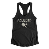 Boulder Pickleball Women's Racerback Tank-Black-Allegiant Goods Co. Vintage Sports Apparel