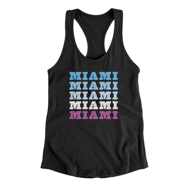 Miami Repeat Women's Racerback Tank-Allegiant Goods Co. Vintage Sports Apparel
