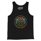 Traverse City Michigan Retro Badge Men/Unisex Tank Top-Black-Allegiant Goods Co. Vintage Sports Apparel