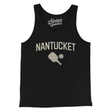 Nantucket Pickleball Men/Unisex Tank Top-Black-Allegiant Goods Co. Vintage Sports Apparel