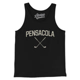 Pensacola Golf Men/Unisex Tank Top-Black-Allegiant Goods Co. Vintage Sports Apparel
