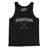 Sheboygan Golf Men/Unisex Tank Top-Black-Allegiant Goods Co. Vintage Sports Apparel