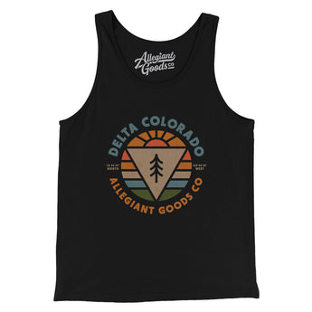 Delta Colorado Retro Badge Men/Unisex Tank Top-Allegiant Goods Co. Vintage Sports Apparel