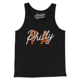 Philly Pa Overprinted Men/Unisex Tank Top-Black-Allegiant Goods Co. Vintage Sports Apparel