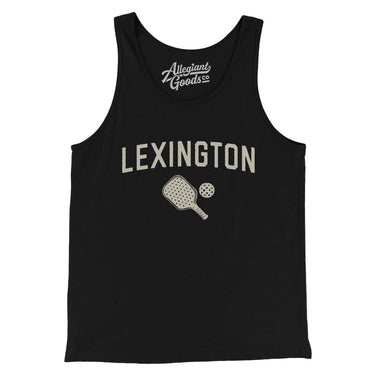 Lexington Pickleball Men/Unisex Tank Top-Black-Allegiant Goods Co. Vintage Sports Apparel