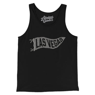 Las Vegas Pennant Men/Unisex Tank Top-Black-Allegiant Goods Co. Vintage Sports Apparel