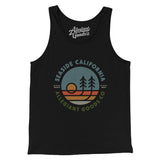 Seaside California Retro Badge Men/Unisex Tank Top-Black-Allegiant Goods Co. Vintage Sports Apparel
