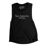 San Antonio's Number 1 Fan Women's Flowey Scoopneck Muscle Tank-Allegiant Goods Co. Vintage Sports Apparel