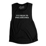 I've Been To Philadelphia Women's Flowey Scoopneck Muscle Tank-Black-Allegiant Goods Co. Vintage Sports Apparel