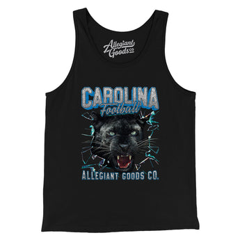 Carolina Football Throwback Mascot Men/Unisex Tank Top-Black-Allegiant Goods Co. Vintage Sports Apparel