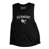 Vermont Pickleball Women's Flowey Scoopneck Muscle Tank-Black-Allegiant Goods Co. Vintage Sports Apparel