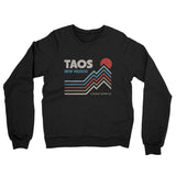 Taos New Mexico Midweight French Terry Crewneck Sweatshirt-Black-Allegiant Goods Co. Vintage Sports Apparel