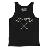 Rochester Golf Men/Unisex Tank Top-Black-Allegiant Goods Co. Vintage Sports Apparel