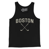Boston Golf Men/Unisex Tank Top-Black-Allegiant Goods Co. Vintage Sports Apparel
