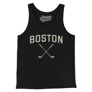 Boston Golf Men/Unisex Tank Top-Black-Allegiant Goods Co. Vintage Sports Apparel