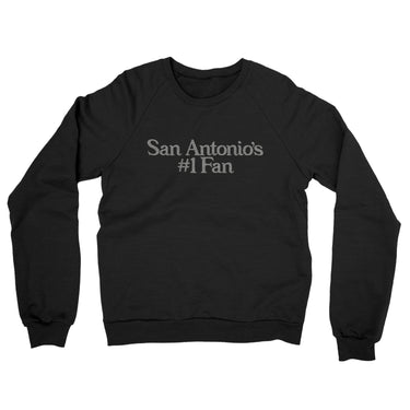 San Antonio's Number 1 Fan Midweight French Terry Crewneck Sweatshirt-Allegiant Goods Co. Vintage Sports Apparel