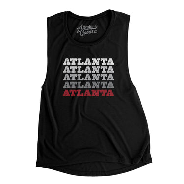 Atlanta Repeat Women's Flowey Scoopneck Muscle Tank-Allegiant Goods Co. Vintage Sports Apparel