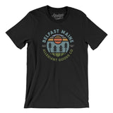 Belfast Maine Retro Badge Men/Unisex T-Shirt-Black-Allegiant Goods Co. Vintage Sports Apparel