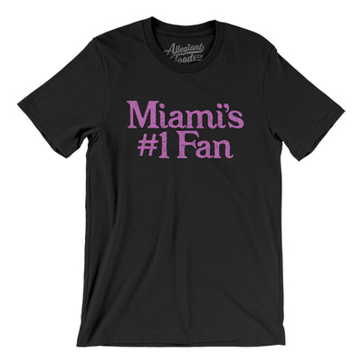 Miami's Number 1 Fan Men/Unisex T-Shirt-Black-Allegiant Goods Co. Vintage Sports Apparel
