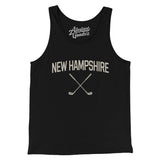 New Hampshire Golf Men/Unisex Tank Top-Black-Allegiant Goods Co. Vintage Sports Apparel
