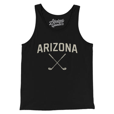 Arizona Golf Men/Unisex Tank Top-Black-Allegiant Goods Co. Vintage Sports Apparel