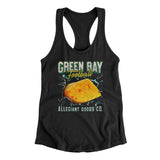 Green Bay Football Throwback Mascot Women's Racerback Tank-Allegiant Goods Co. Vintage Sports Apparel