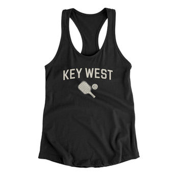 Key West Pickleball Women's Racerback Tank-Black-Allegiant Goods Co. Vintage Sports Apparel