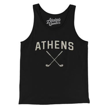 Athens Golf Men/Unisex Tank Top-Black-Allegiant Goods Co. Vintage Sports Apparel